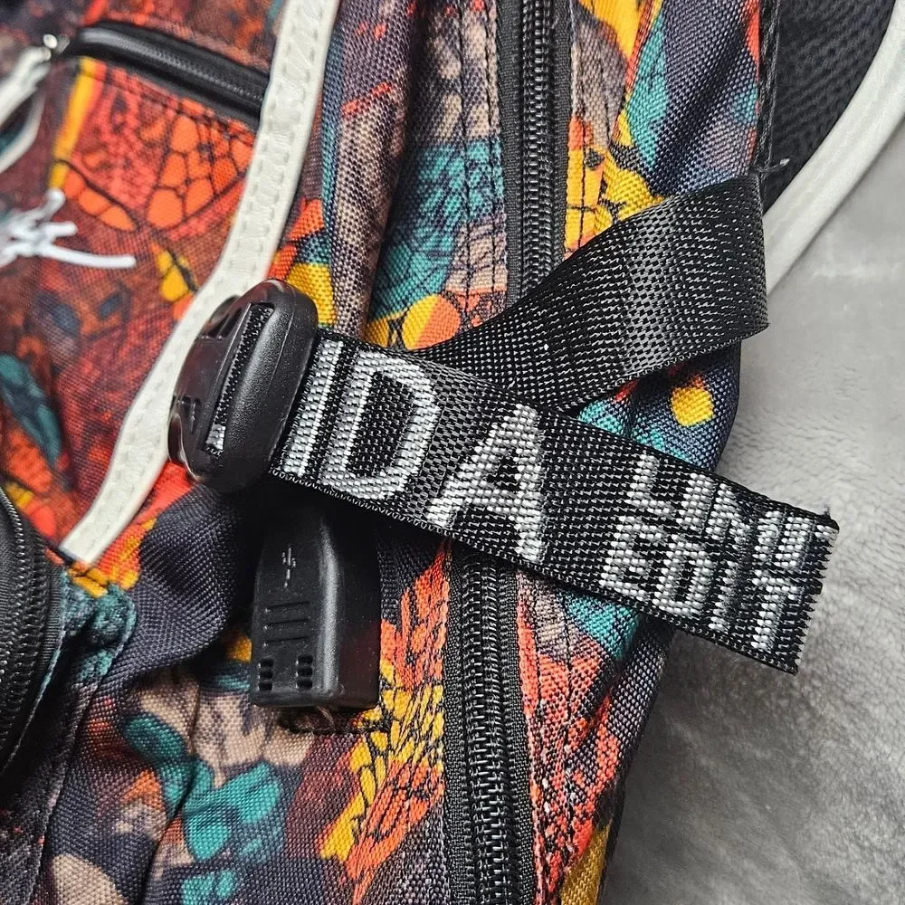 Colorful Graphic Streetwear Backpack – Bold 23 Print, Multi Pocket, Unisex